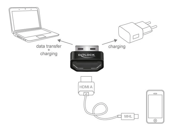 HDMI į USB adapterio veikimo principo schema