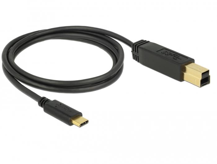 Delock kabelis USB 3.1 Gen 2 USB Type-C™ kištukas > USB Type-B kištukas 1,0 m juodas