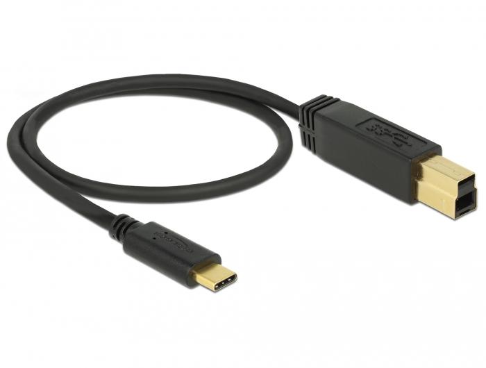 Delock kabelis USB 3.1 Gen 2 USB Type-C™ kištukas > USB Type-B kištukas 0,5 m juodas
