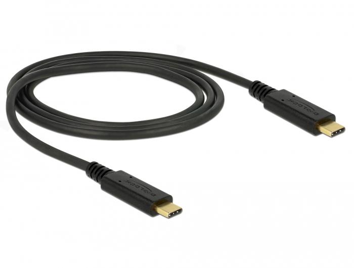 USB kabelis Delock USB-C - USB-C 1 m Juodas (85531)