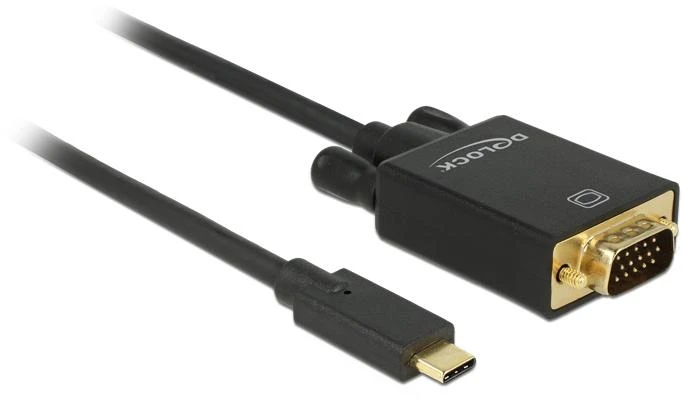 Kabelis USB Delock Type-C - VGA, 1080p, 1m, juodas (85261)