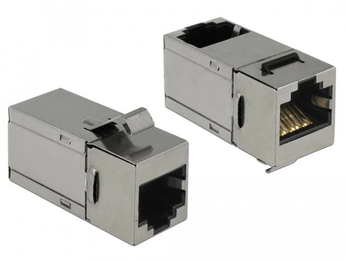 Delock Keystone RJ45 Buchse > Buchse Cat.6 90°