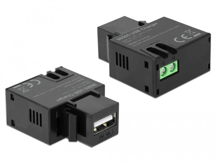 Delock Keystone Modul mit USB Typ-A Ladebuchse 1 A juodas
