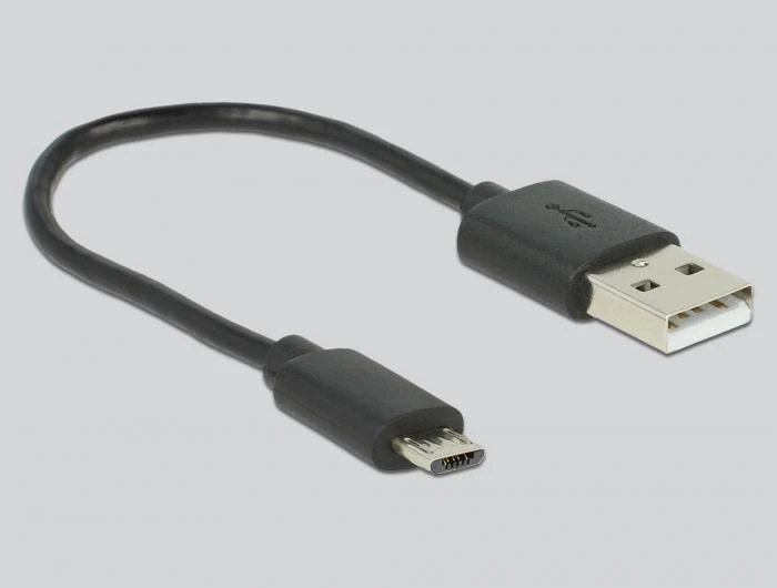 Juodas USB į Micro USB laidas
