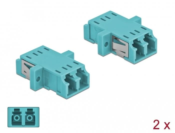 Delock LWL Kupplung LC Duplex Buchse / Buchse Multimode 2 vnt. hellblau