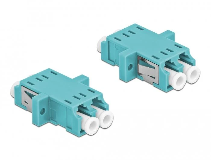 Delock LWL Kupplung LC Duplex Buchse / Buchse Multimode 2 vnt. hellblau
