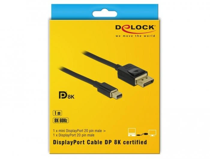 Mini DisplayPort - DisplayPort Delock kabelis pakuotėje
