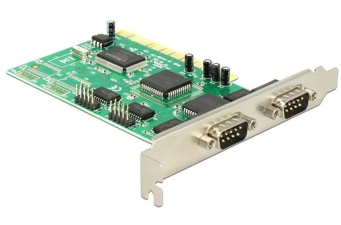 Delock išplėtimo plokštė su dviem RS-232 DB9 jungtimis