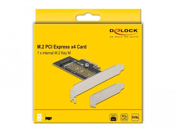 Delock karta PCI Express x4 - 1x M.2 Key M NVME vidinis žemo profilio skydelis