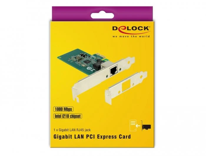 DeLOCK PCIe > 1 x Gigabit LAN, LAN-Adapteris