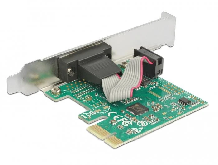 Delock PCIe x1 Serial 1x + Žemo profilio