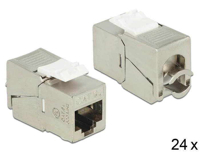 Delock Keystone RJ45 lizdas > LSA be įrankių Cat.6A