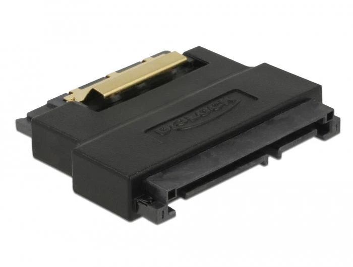 Delock Adapteris SATA 22 kontaktų lizdas su kištuku su fiksavimo funkcija – prievado taupymo funkcija