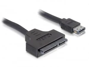 DELOCK Cable eSATAp > 22 pin SATA 2,5i / 3,5i 0,5m