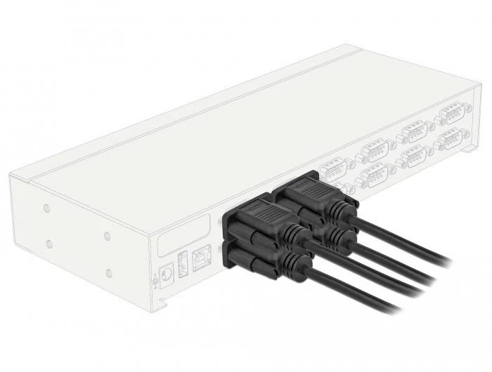 Delock RS-232 D-Sub jungtys prijungtos prie įrenginio