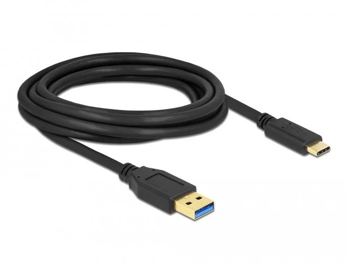 Delock SuperSpeed USB (USB 3.2 Gen 1) kabelis Type-A į USB Type-C™ 3 m