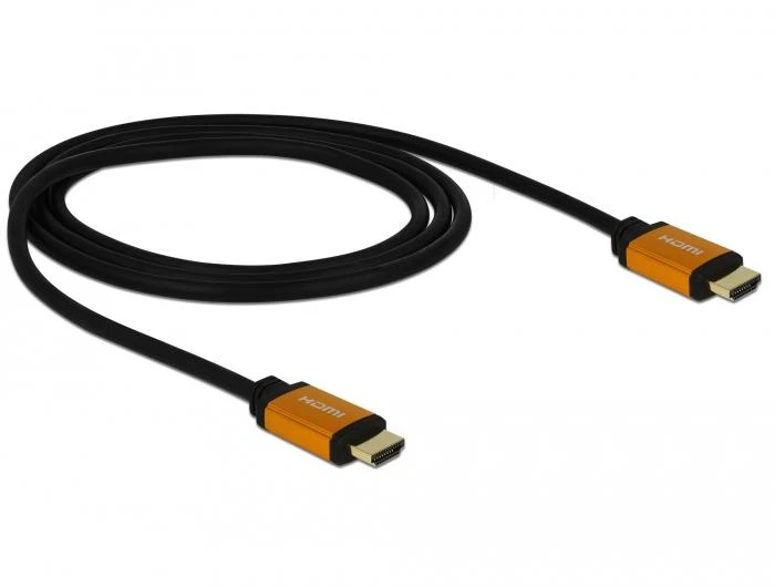 HDMI laidas su oranžinėmis jungtimis