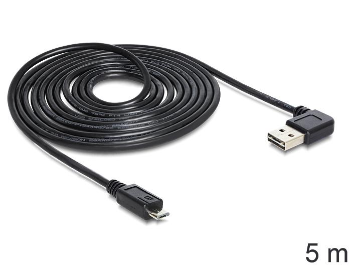 DeLOCK USB2.0 A 90 °> Micro-B 5m