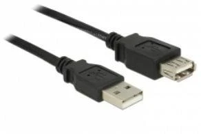 Kabelis USB Delock USB-A - USB-A 0.5 m Juodas (83401)