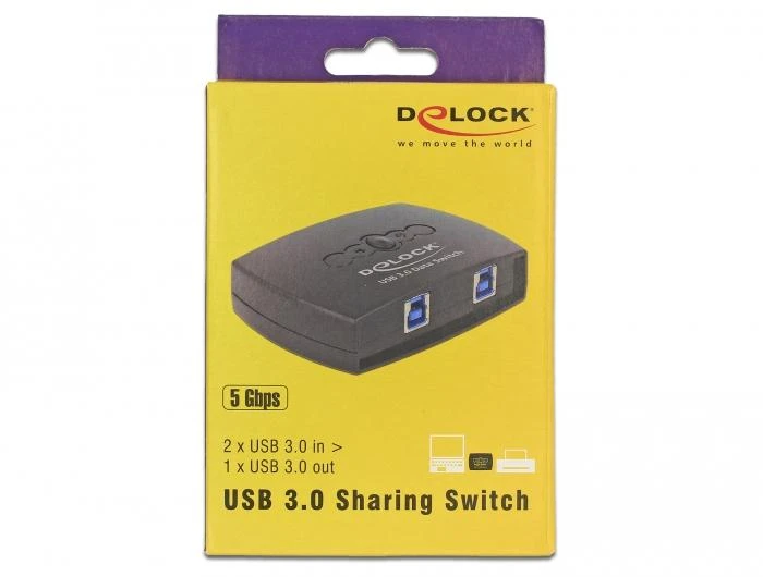 Šakotuvas DELOCK Bendrinimo jungiklis USB3.0 2-1 USB-B Bu > USB-A Bu