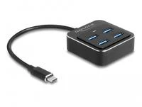 Delock USB-C šakotuvas su keturiomis USB-A jungtimis