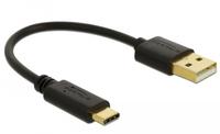 Delock USB įkrovimo laidas Type-A į USB Type-C™ 15 cm