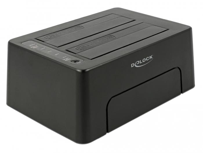 Delock USB Type-C™ 3.1 prijungimo stotelė, skirta 2 x SATA HDD / SSD su klonavimo funkcija