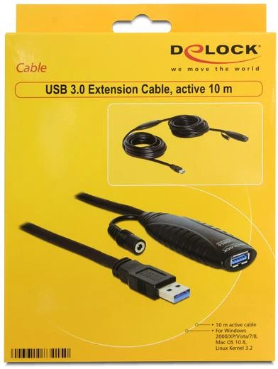 Delock kabelis USB 3.0 prailginimas, aktyvus 10 m