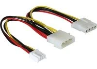 Delock Molex x2 – 4 kontaktų 0,2 m daugiaspalvis (82111)