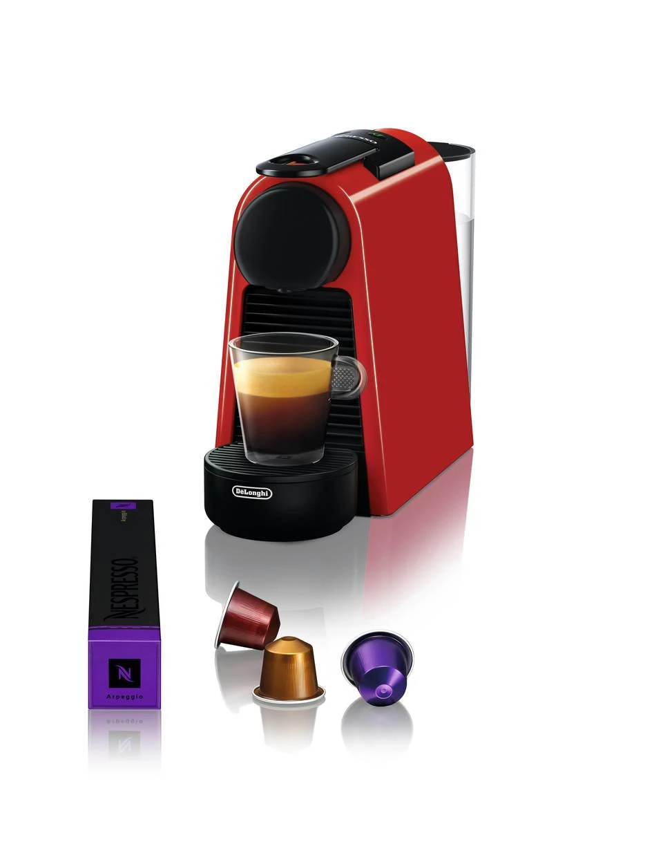 Kavos aparatas Delonghi EN 85.R Essenza Mini Slėgis 19 bar, kapsulinis kavos virimo aparatas, 1150 W, Raudona