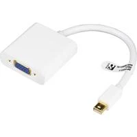 Deltaco mini DP į VGA adapteris, baltas