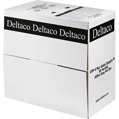 UTP Cat5e Kabelis DELTACO, 305m, baltas / TP-39
