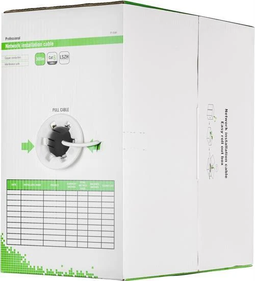 UTP Cat6 Kabelis DELTACO, 305m, baltas / TP-45Ah