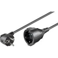 Kabelis DELTACO CEE 7/7 į CEE 7/4 (Schuko), 5.0m, juodas / DEL-112D