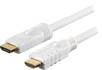 Baltas 20m HDMI kabelis su paauksuotais antgaliais
