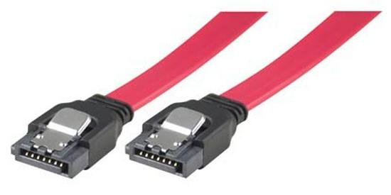 Cable DELTACO, SATA/SAS, locking clips, straight-straight, 0.5m / SATA-05D