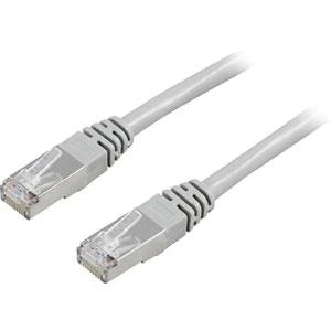 DELTACO F / UTP Cat6 patch kabelis, 1m, 250MHz, Delta sertifikuotas, LSZH, pilkas / STP-61
