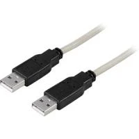 Kabelis DELTACO USB 2.0 "A-A", 2.0m, baltas-juodas / USB2-8