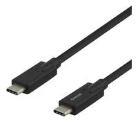 DELTACO USB-C - USB-C laidas, 5Gbit / s, 5A, 2M, juodas USBC-1503