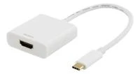 Adapteriai DELTACO USB-C į HDMI, 4096x2160 30Hz, baltas / USBC-HDMI7
