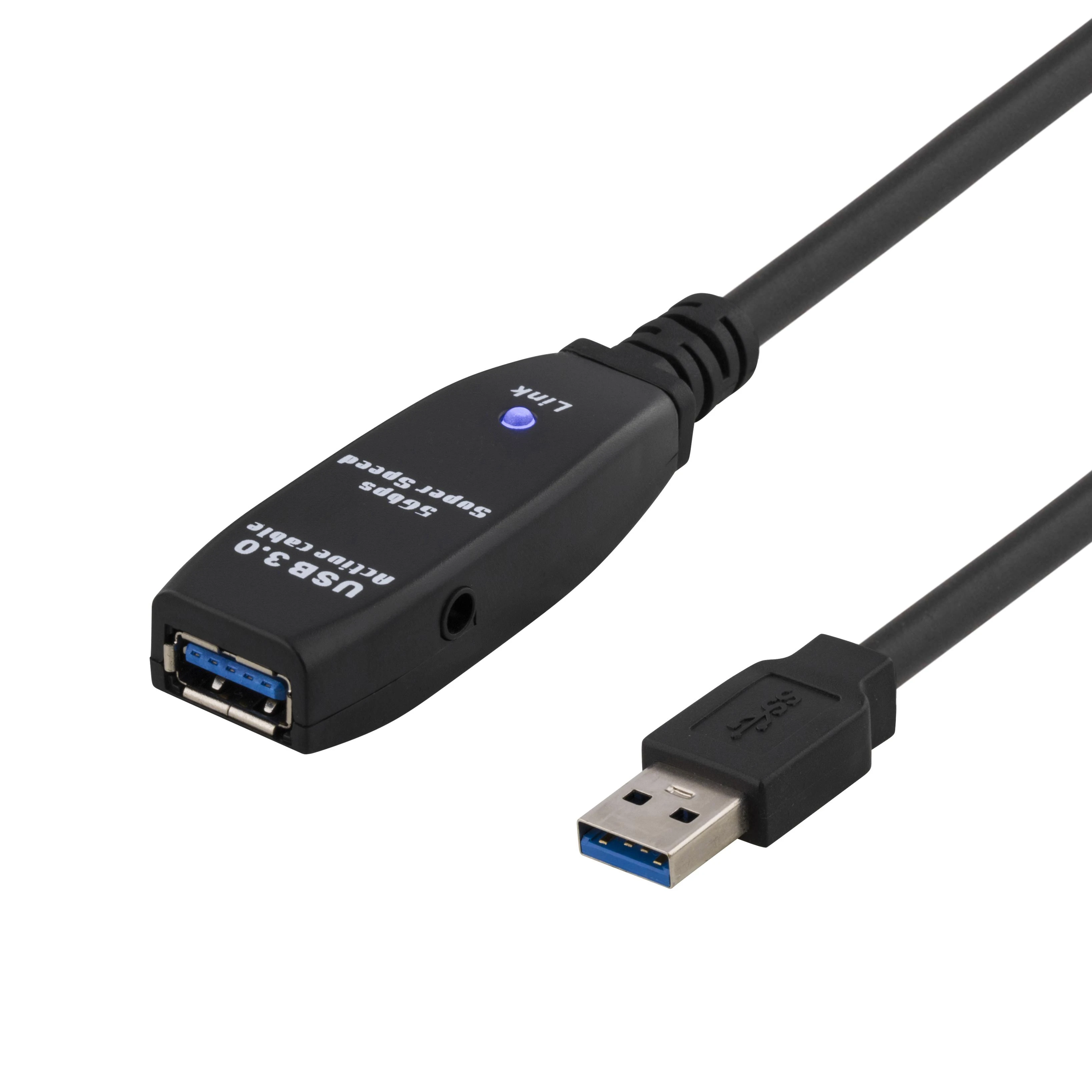 Kabelis DELTACO USB 3.0, 5.0m, juodas / USB3-1002