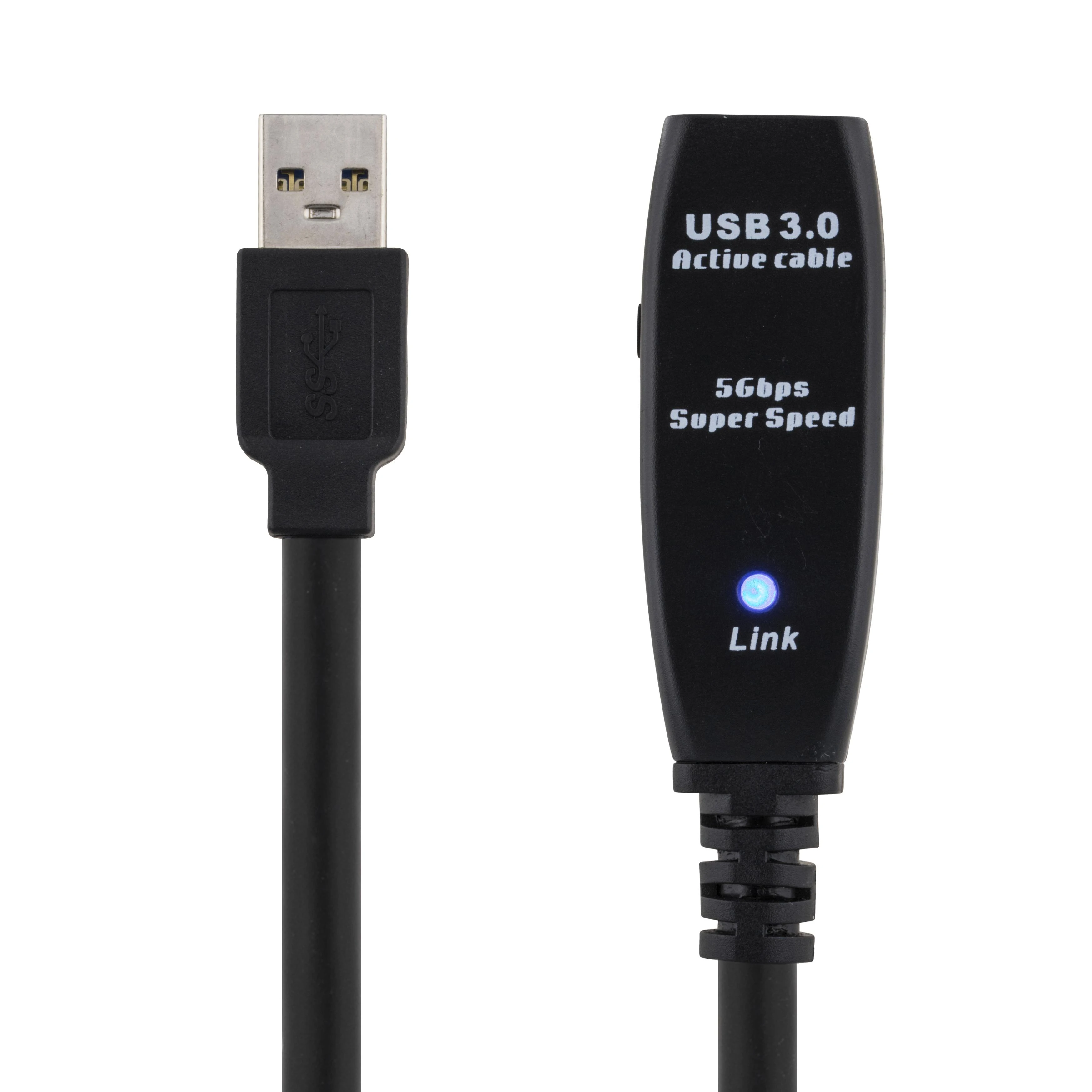 Kabelis DELTACO USB 3.0, 5.0m, juodas / USB3-1002