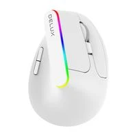 Belaidė vertikali pelė Delux M618DB BT4.0 + 2.4Ghz RGB