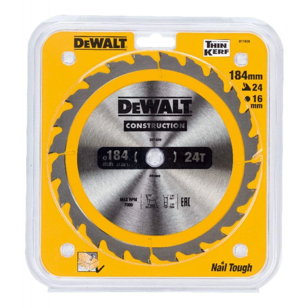 DEWALT PIŁA TARCZ.184x16mmx24z