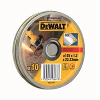 DEWALT TARCZA DO CIĘCIA METALU 125 x 1,2 x 22,2mm 10sztuk INOX