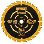 Pjovimo diskas medienai DeWalt Extreme; 184x1,65x16,0 mm; Z24; 5°