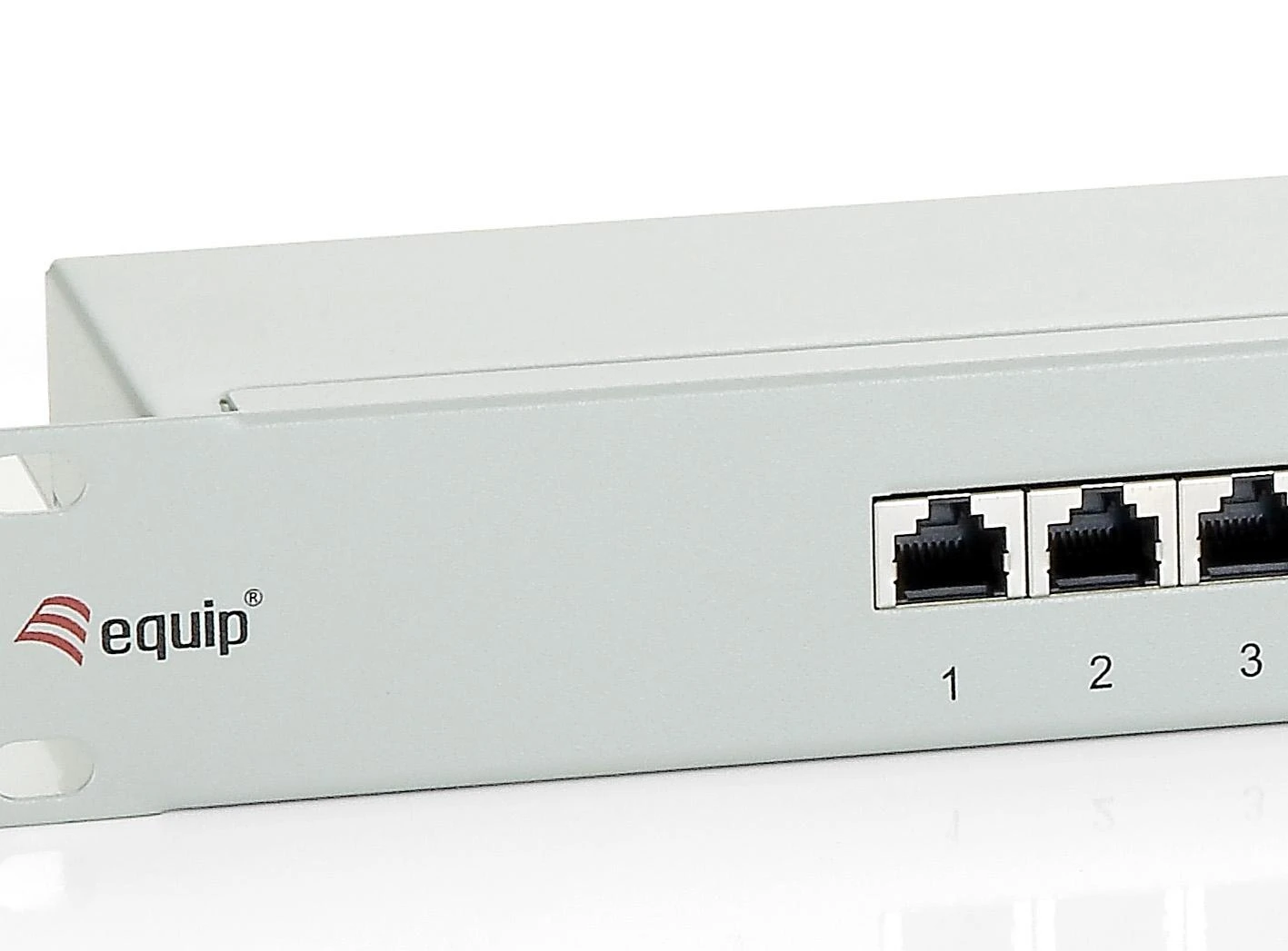 Komutacinė panelė Equip 19'' 16 port 1U cat.6 ekranuota Pilka