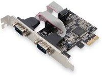 Assmann Electronic DIGITUS PCIexpress kortelė 2xserial DB9 MCS9901 mikroschemų rinkinys su 2 LP laikikliu