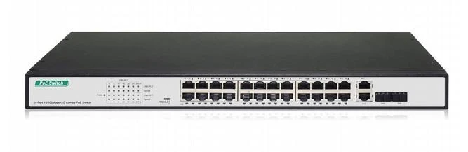 Šakotuvas Digitus Skaitmenas | Greitas Ethernet PoE jungiklis 24 prievadų PoE + 2 Combo, 370 W PoE | DN-95343 | Nevaldomas | Darbalaukis | Maitinimo tipas Vidinis