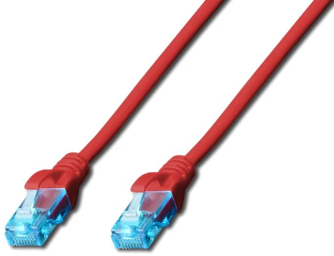 Assmann Electronic DIGITUS CAT 5e U-UTP pataisomasis kabelis PVC AWG 26/7 ilgis 3 m spalva raudona